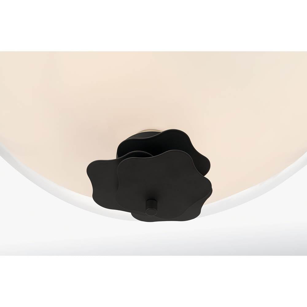 Minka-Lavery 10255-899 Dark Matte Black Elowen 15'' 3-light Semi-flush Mount Image 6