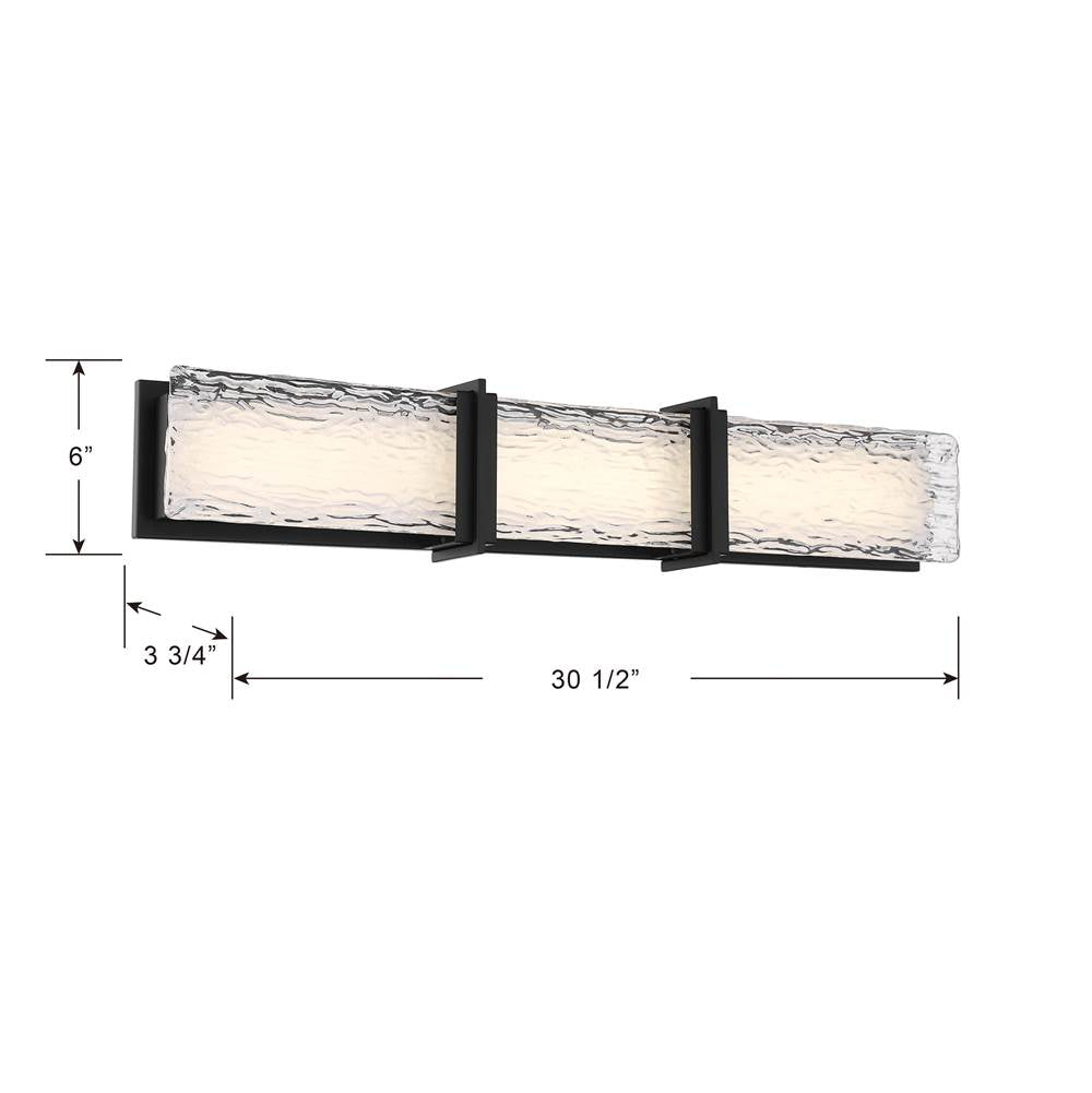 Minka-Lavery 5664-899-L Dark Matte Black Lumina 30.5'' Wide Led Bath Bar Image 3