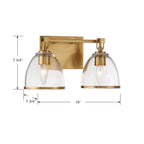 Minka-Lavery 15022-791 Brushed Gold Wynnfrost 15'' Wide 2-light Vanity Image 3