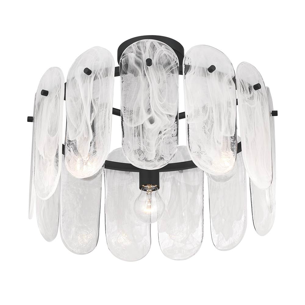 Minka-Lavery 2596-899 Dark Matte Black Oldmill 18.25'' 3-light Semi-flush Mount Image 6