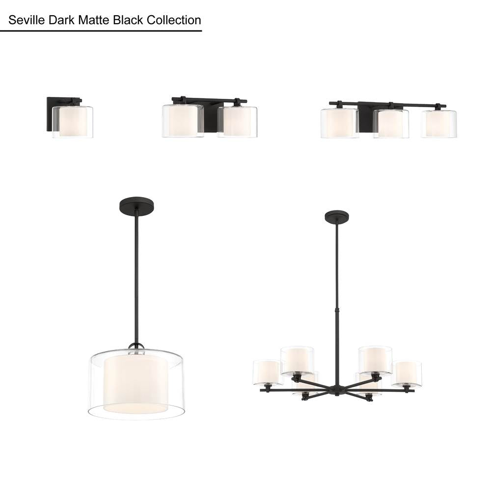 Minka-Lavery 2061-899 Dark Matte Black Seville 6'' High 1-light Bath Sconce Image 2