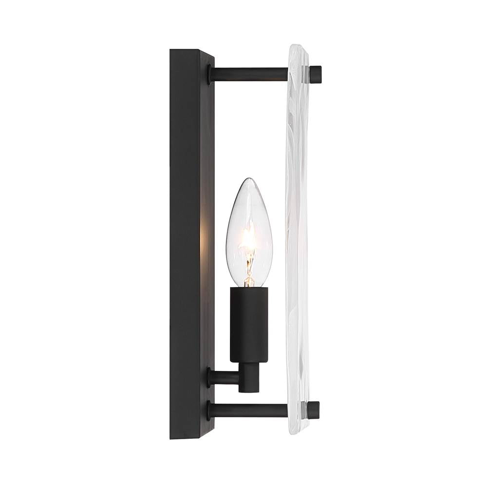 Minka-Lavery 3631-899 Dark Matte Black Veil 10'' High 1-light Wall Sconce Image 7