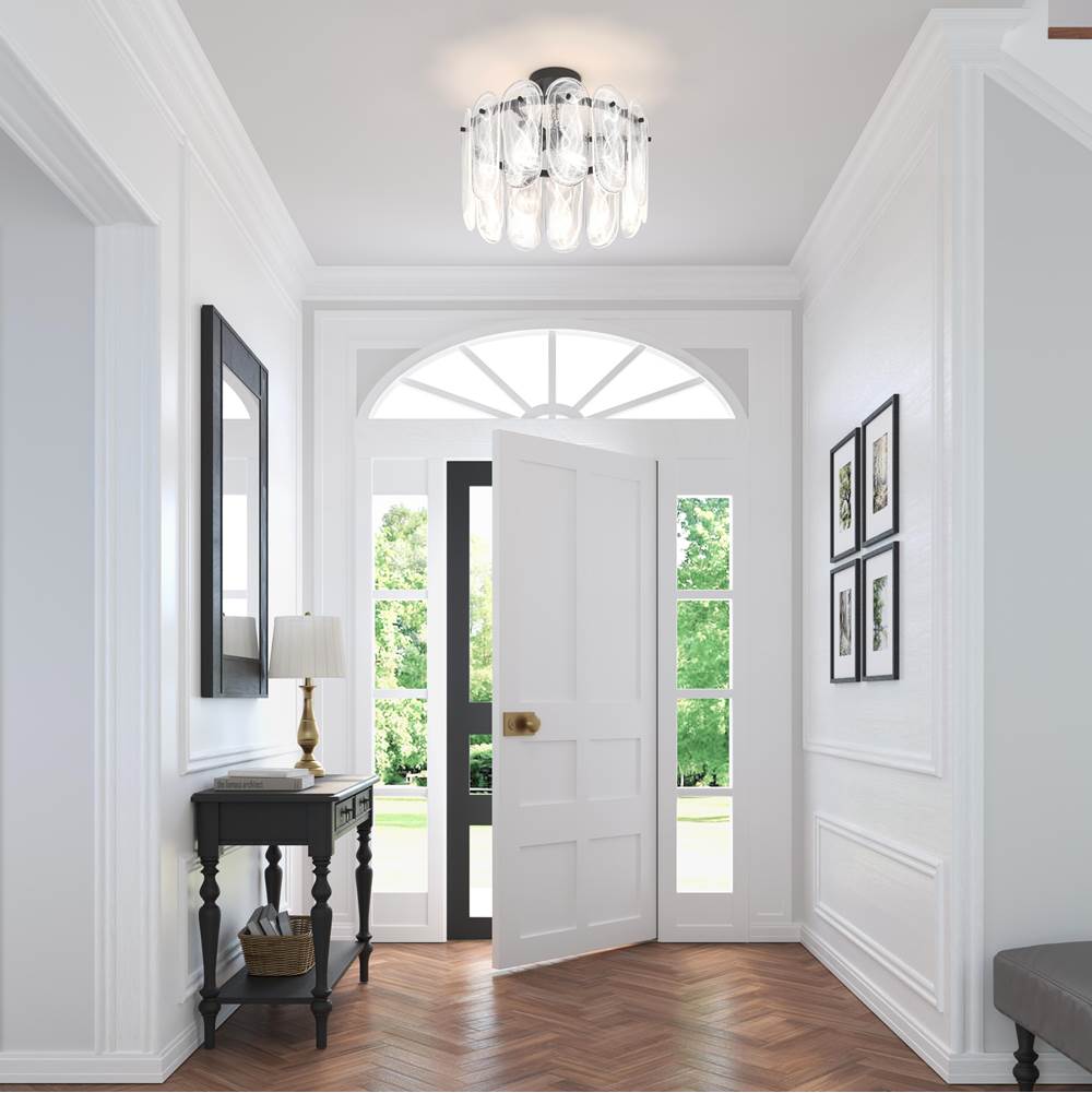 Minka-Lavery 2596-899 Dark Matte Black Oldmill 18.25'' 3-light Semi-flush Mount Image 4