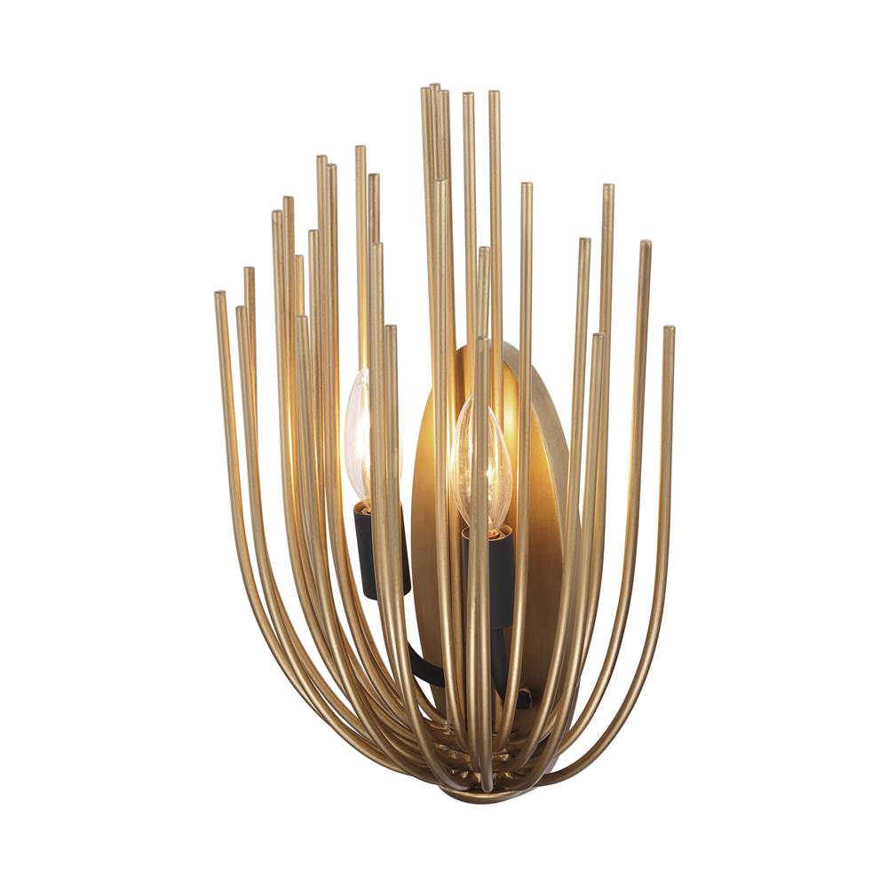 Minka-Lavery 16202-876 Legacy Brass With Dark Matte Black Florenza 14'' High 2-light Wall Sconce Image 8
