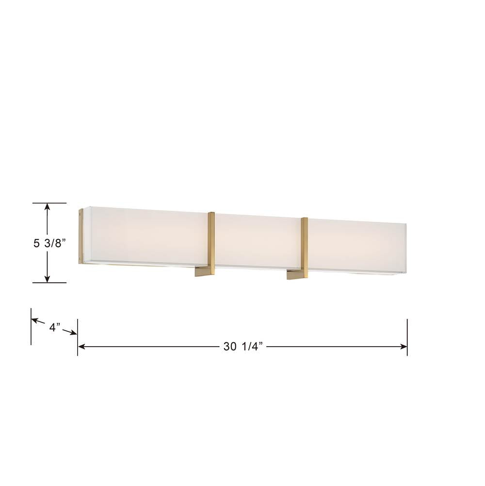 Minka-Lavery 2923-791-L Brushed Gold High Rise 30.25'' Wide Led Bath Bar Image 3