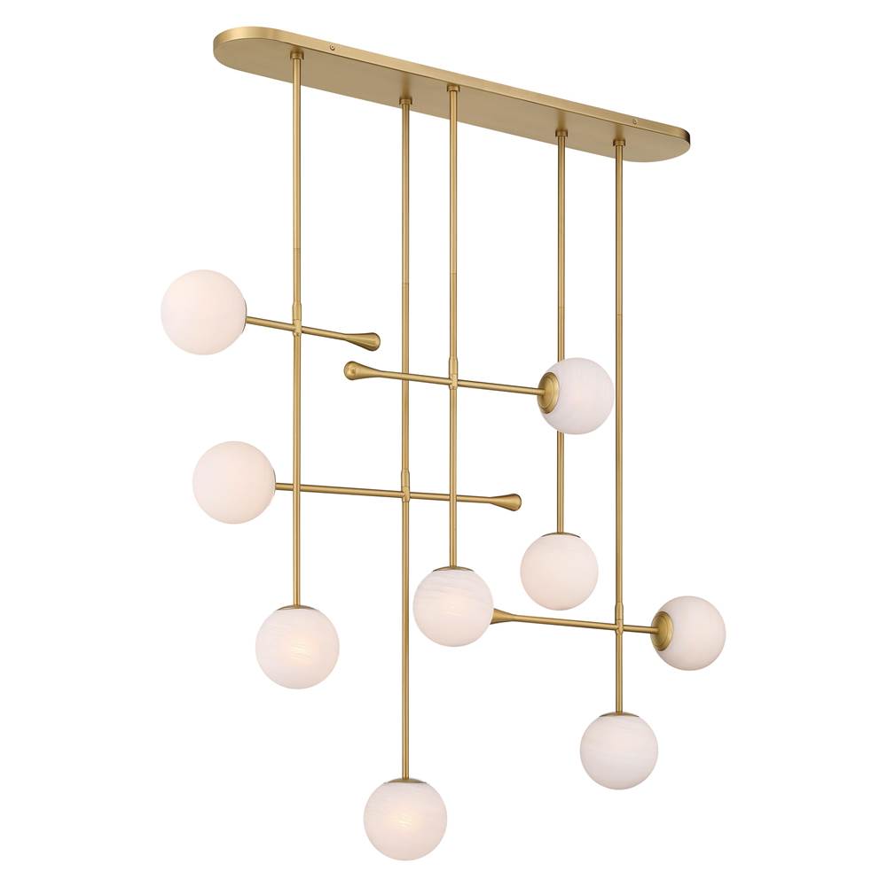 Minka-Lavery 10149-732 Legacy Brass Ursolus 43.5'' 9-light Linear Chandelier Image 1