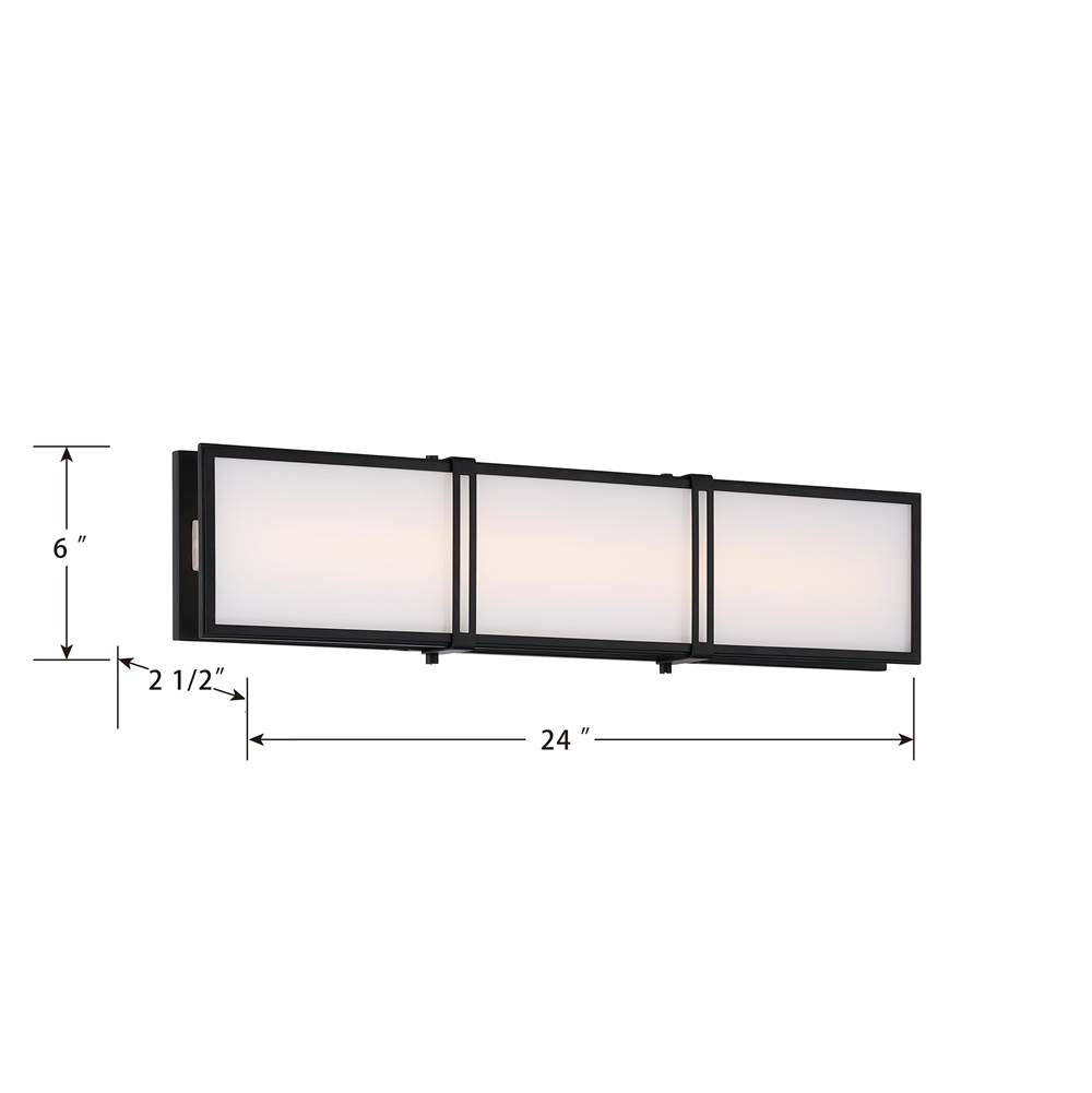 Minka-Lavery 16013-899-L Dark Matte Black Merick 24'' Wide Led Bath Bar Image 3