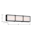 Minka-Lavery 16013-899-L Dark Matte Black Merick 24'' Wide Led Bath Bar Image 3