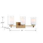 Minka-Lavery 6103-791 Brushed Gold Parsons Studio 24'' Wide 3-light Vanity Image 3