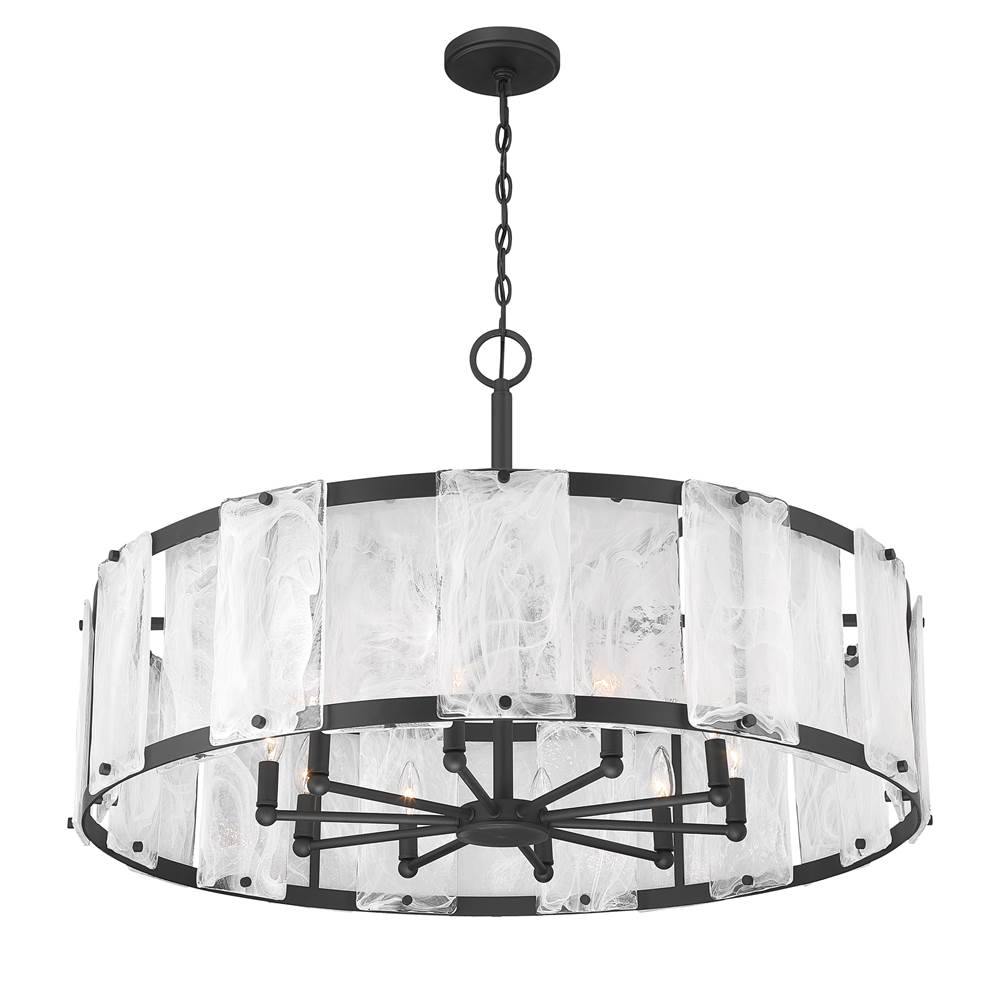 Minka-Lavery 3638-899 Dark Matte Black Veil 37.5'' 10-light Pendant Image 8
