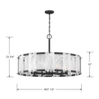 Minka-Lavery 3638-899 Dark Matte Black Veil 37.5'' 10-light Pendant Image 2