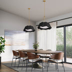 Minka-Lavery 3954-796 Dark Bronze With Legacy Brass Waveform 26'' 4-light Pendant Image 4