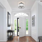 Minka-Lavery 3635-899 Dark Matte Black Veil 19.25'' 4-light Semi-flush Mount Image 5