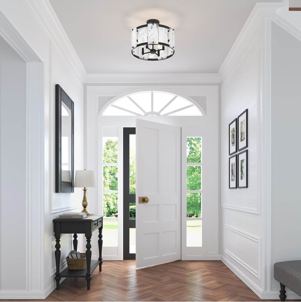 Minka-Lavery 3635-899 Dark Matte Black Veil 19.25'' 4-light Semi-flush Mount Image 5