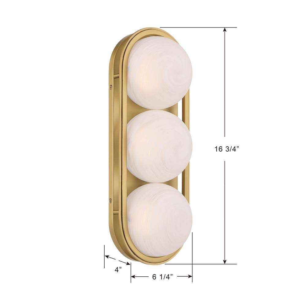 Minka-Lavery 10153-732-L Legacy Brass Vanderlane 16.75'' High Led Wall Sconce Image 3