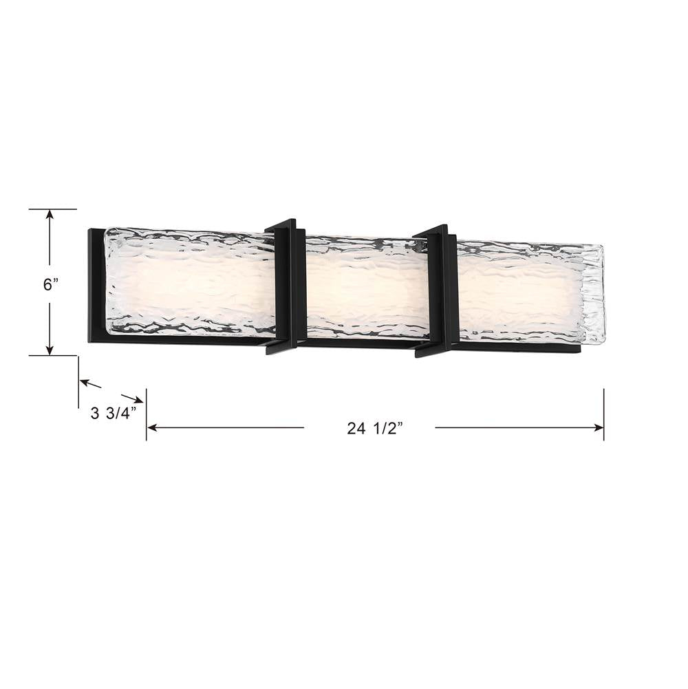 Minka-Lavery 5663-899-L Dark Matte Black Lumina 24.5'' Wide Led Bath Bar Image 3
