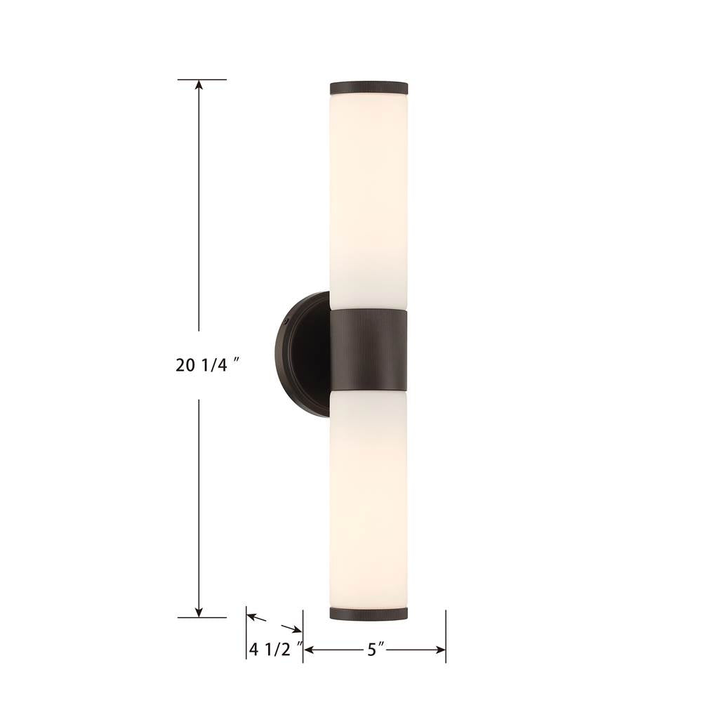 Minka-Lavery 12062-860 Dark Bronze Voltelle 20.25'' High 2-light Wall Sconce Image 3