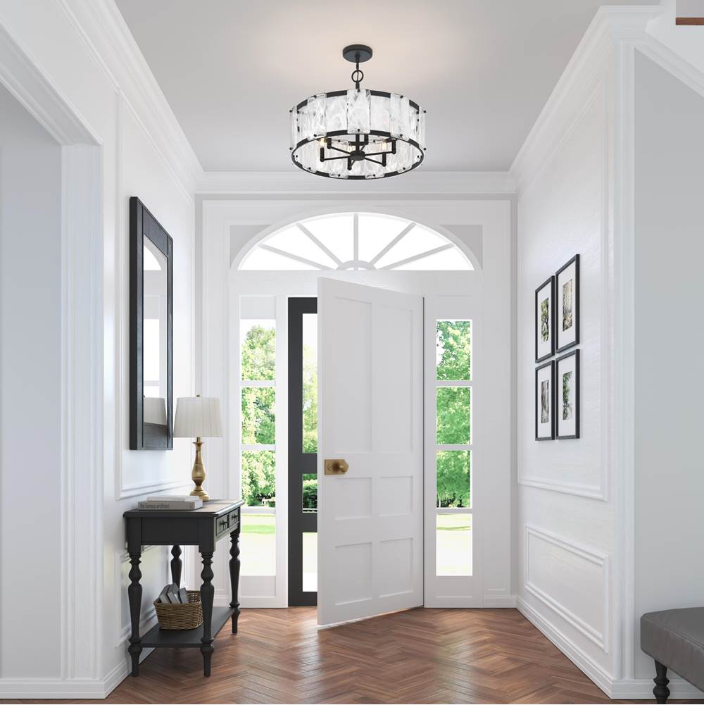 Minka-Lavery 3636-899 Dark Matte Black Veil 29.25'' 6-light Pendant Image 4
