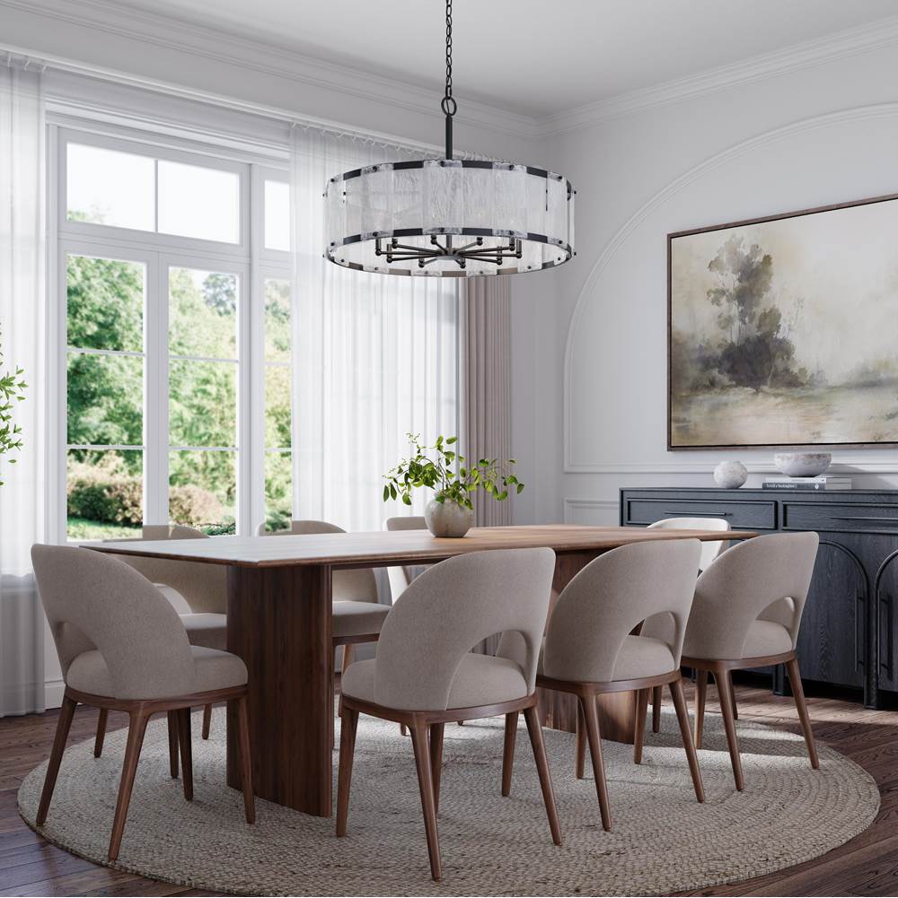 Minka-Lavery 3638-899 Dark Matte Black Veil 37.5'' 10-light Pendant Image 4