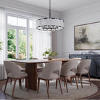 Minka-Lavery 3638-899 Dark Matte Black Veil 37.5'' 10-light Pendant Image 4
