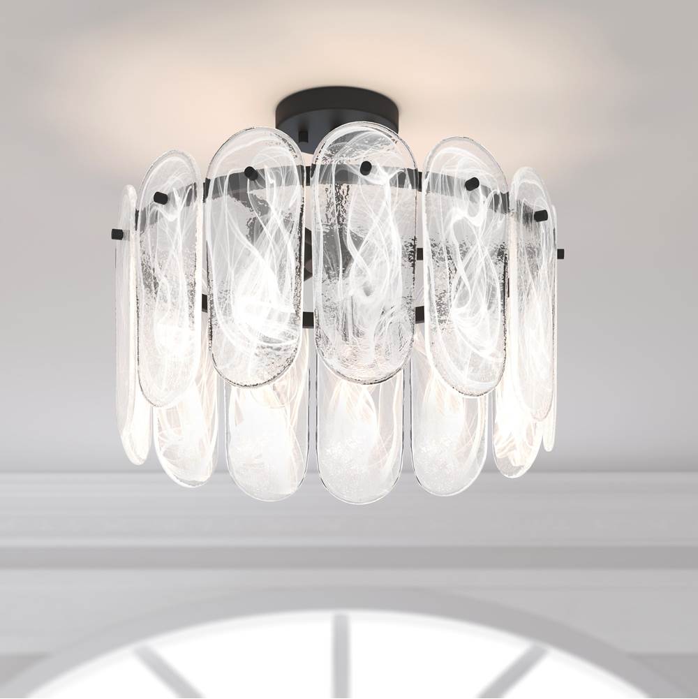 Minka-Lavery 2596-899 Dark Matte Black Oldmill 18.25'' 3-light Semi-flush Mount Image 3