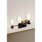 Minka-Lavery 10253-899 Dark Matte Black Elowen 21.75'' Wide 3-light Vanity Image 4