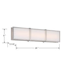 Minka-Lavery 16013-84-L Brushed Nickel Merick 24'' Wide Led Bath Bar Image 3