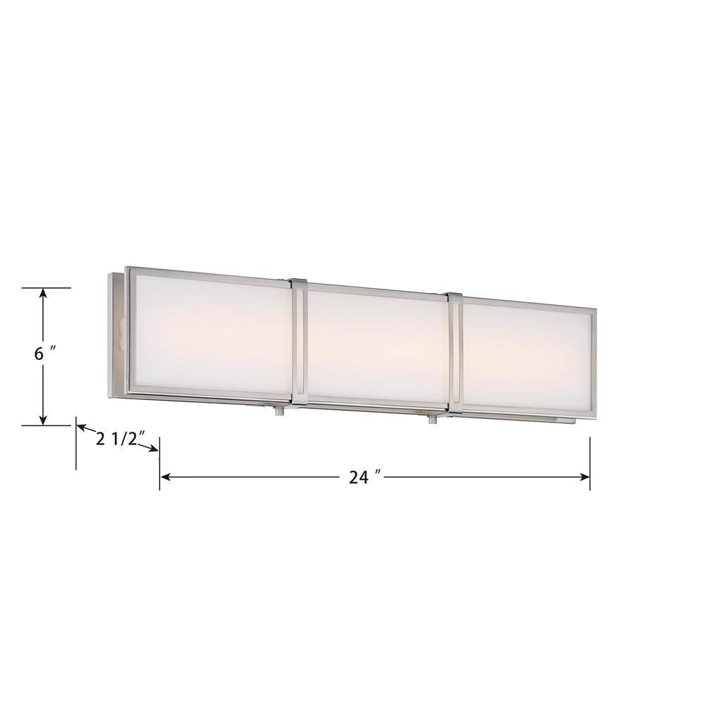 Minka-Lavery 16013-84-L Brushed Nickel Merick 24'' Wide Led Bath Bar Image 3