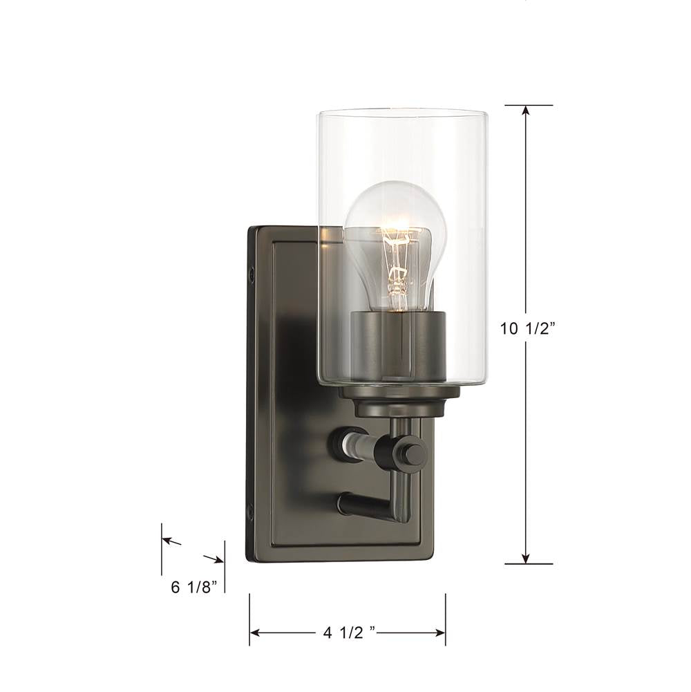 Minka-Lavery 2641-749 Rustic Gun Metal Binsly 10.5'' High 1-light Bath Sconce Image 3
