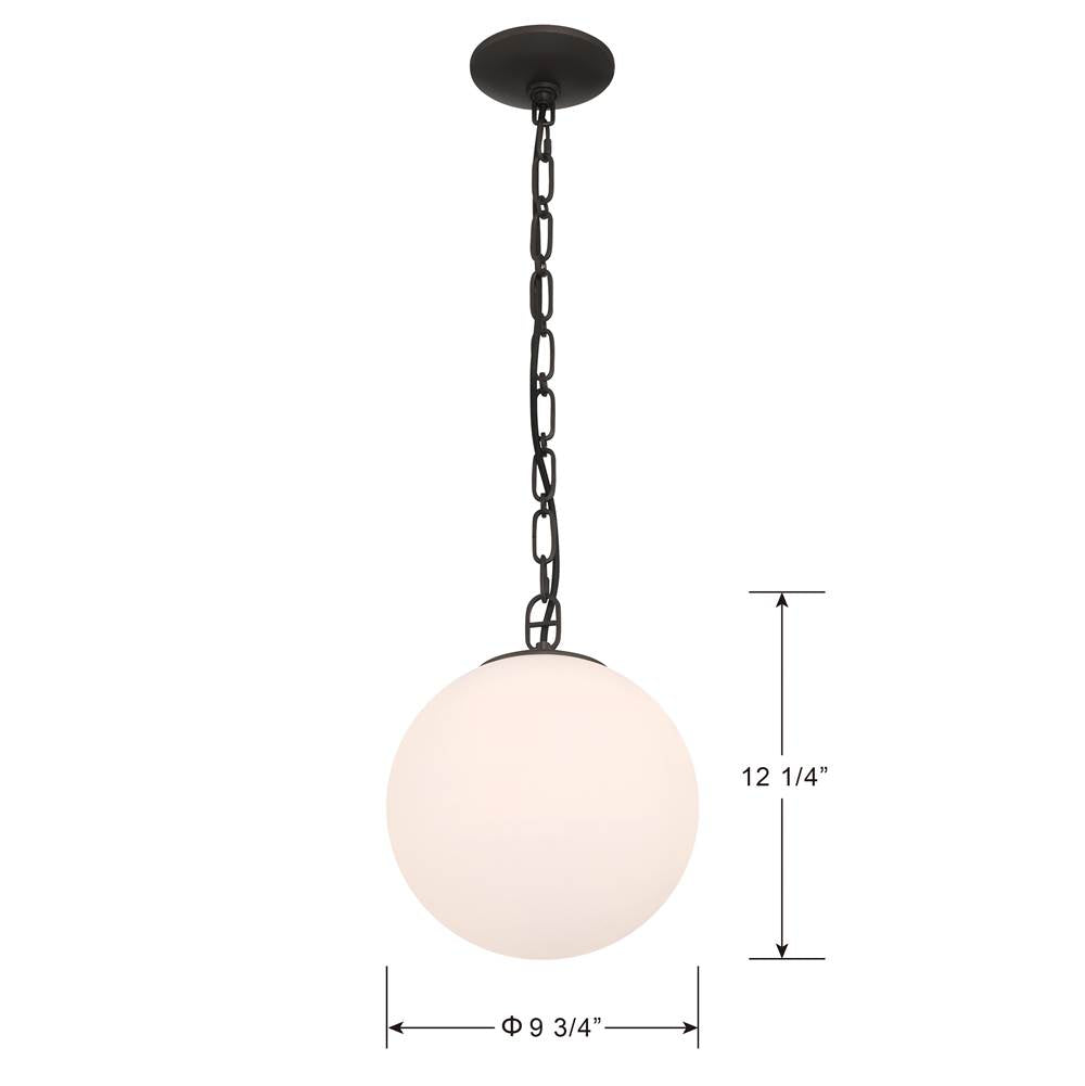 Minka-Lavery 5212-860 Dark Bronze Marbelle 10'' 1-light Mini Pendant Image 3