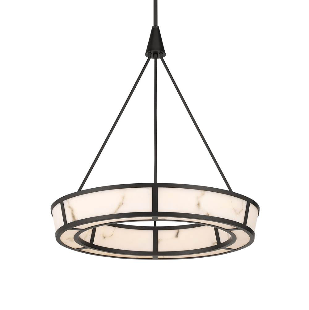 Minka-Lavery 3475-860-L Dark Bronze With Faux Alabaster Velaris 24'' Led Pendant Image 1