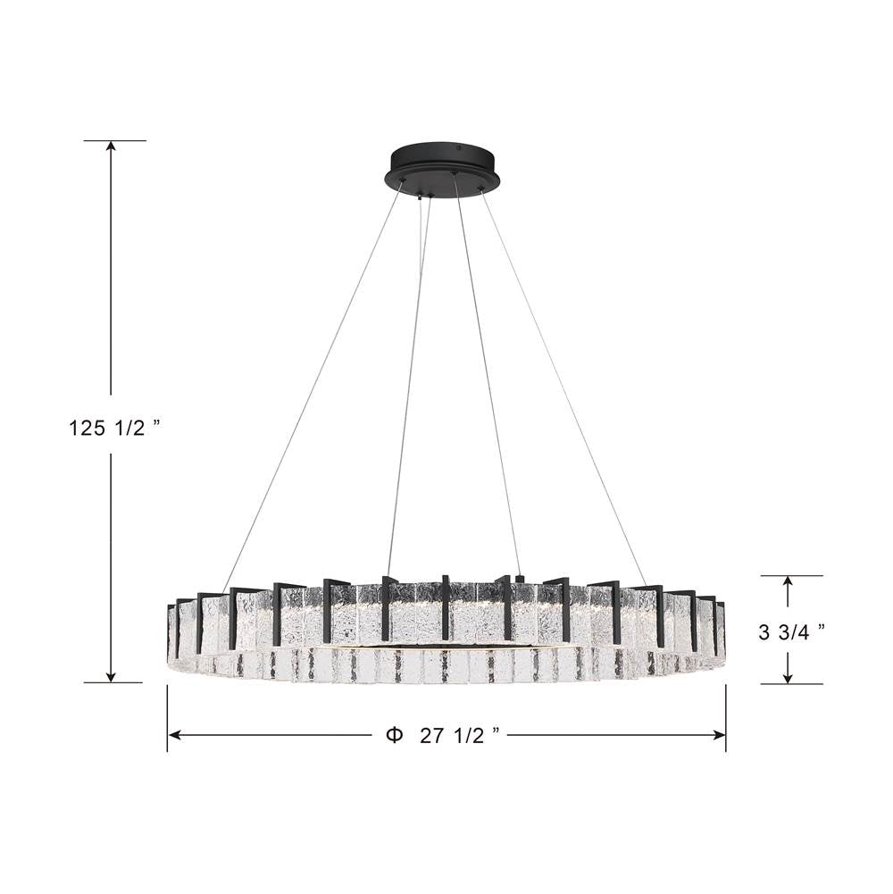 Minka-Lavery 2416-899-L Dark Matte Black Sevryn 36'' Led Pendant Image 2
