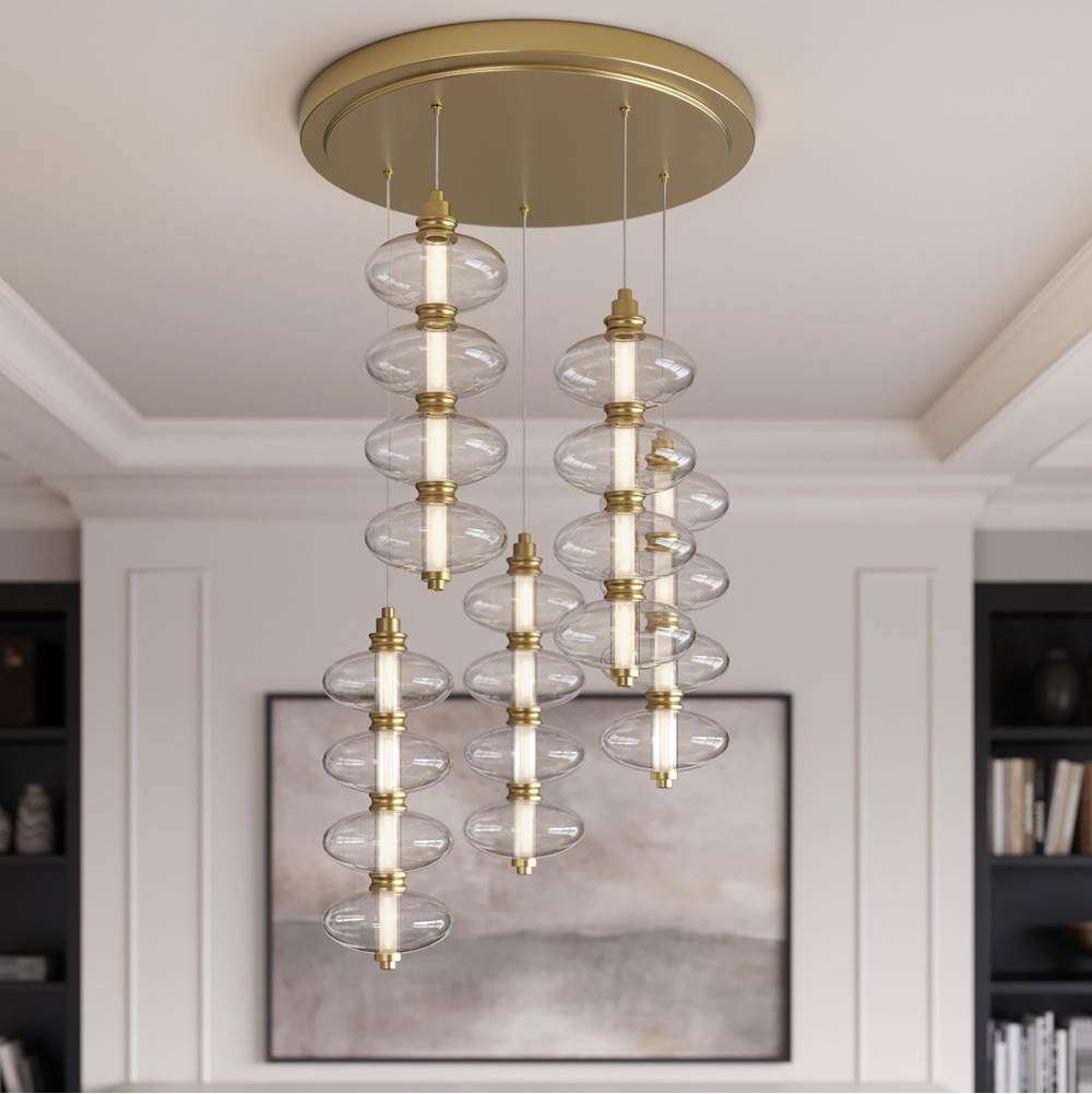 Minka-Lavery 10527-732-L Legacy Brass Bollavino 19'' Led Pendant Image 4
