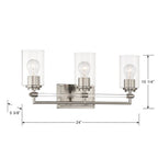 Minka-Lavery 2643-84 Brushed Nickel Binsly 24'' Wide 3-light Vanity Image 3