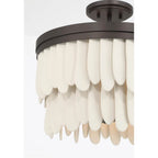 Minka-Lavery 2076-860 Dark Bronze With Off White Briscade 18'' 6-light Semi-flush Mount Image 6