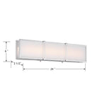 Minka-Lavery 16013-77-L Chrome Merick 24'' Wide Led Bath Bar Image 3