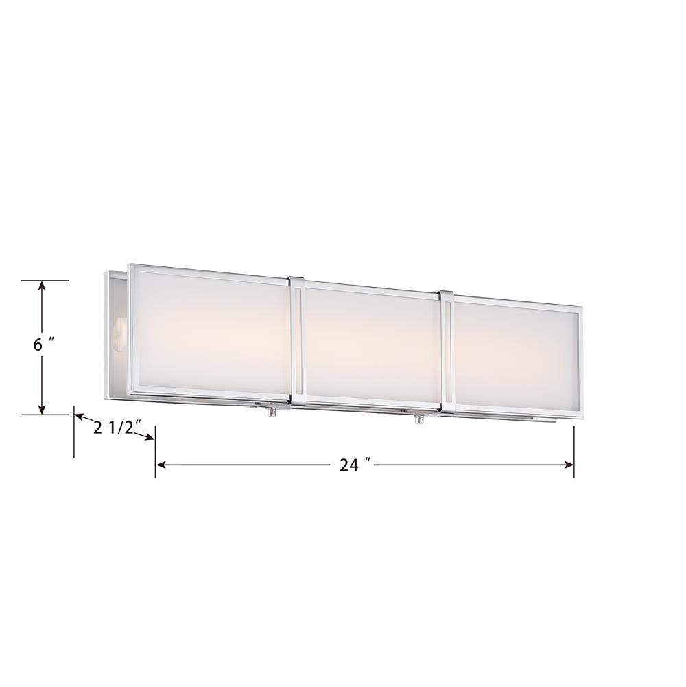 Minka-Lavery 16013-77-L Chrome Merick 24'' Wide Led Bath Bar Image 3