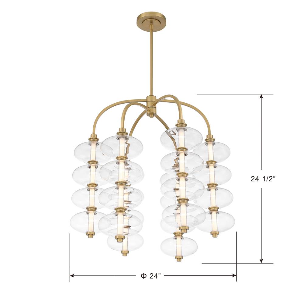 Minka-Lavery 10528-732-L Legacy Brass Bollavino 24'' Led Pendant Image 3