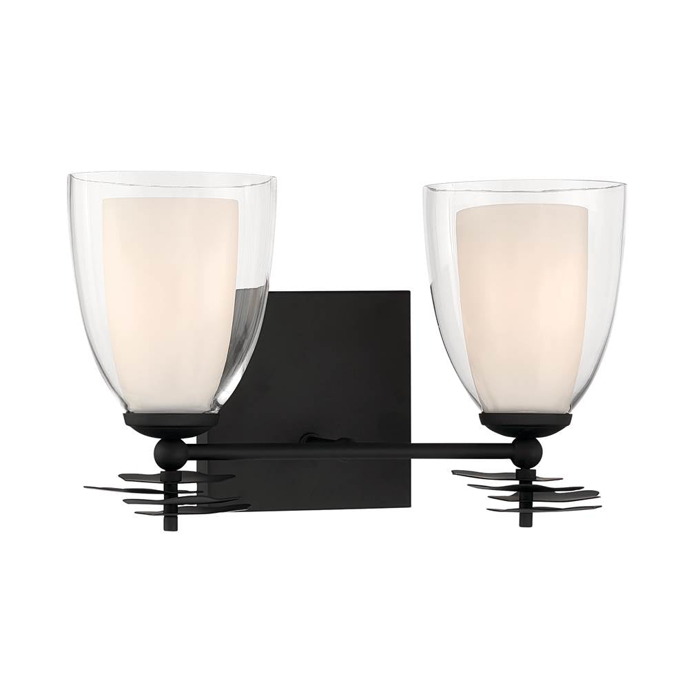 Minka-Lavery 10252-899 Dark Matte Black Elowen 13.25'' Wide 2-light Vanity Image 9