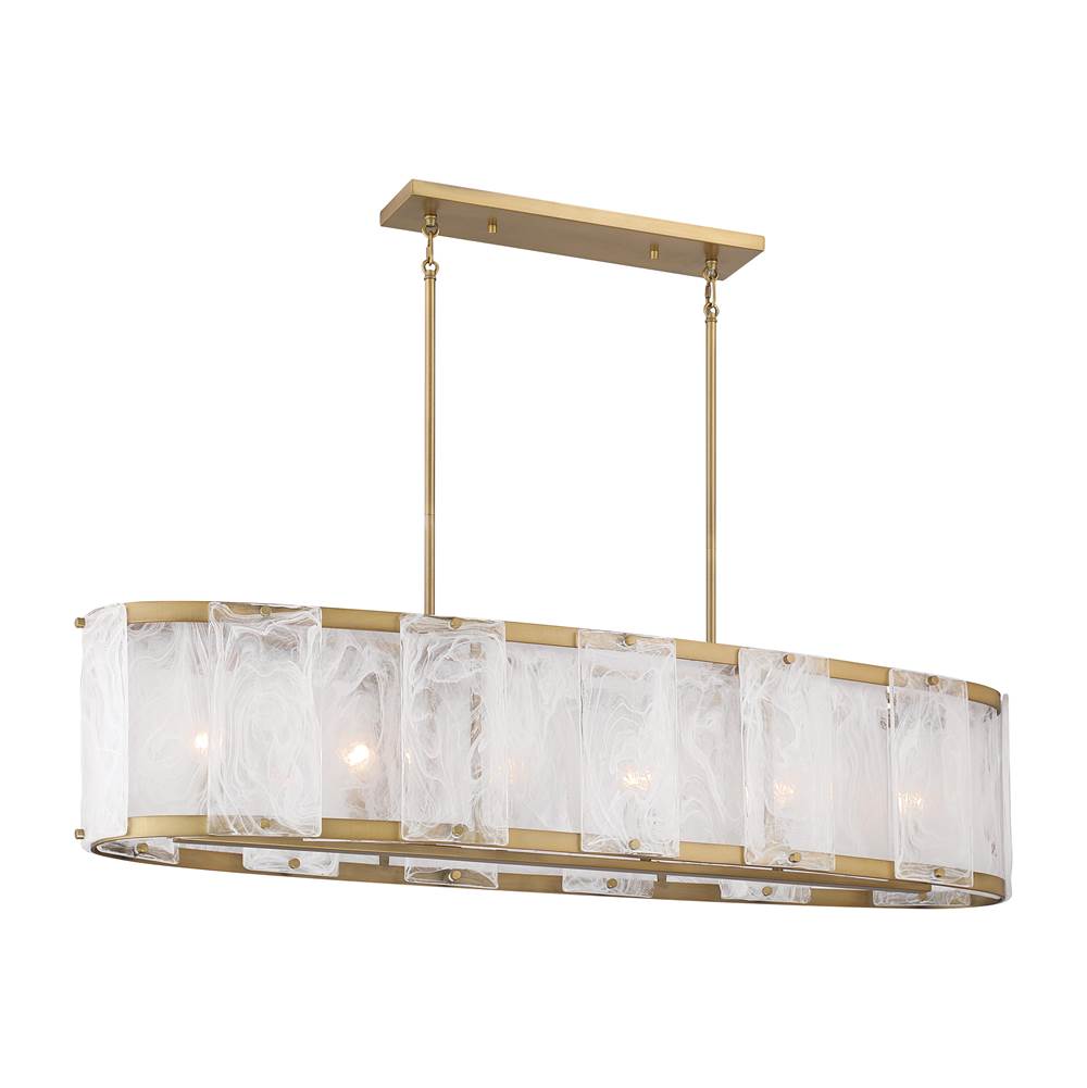 Minka-Lavery 3639-732 Legacy Brass Veil 48'' 6-light Linear Chandelier Image 9