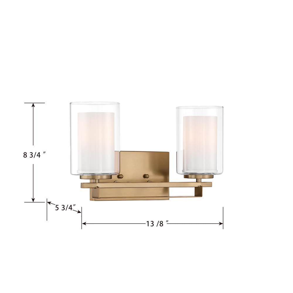 Minka-Lavery 6102-791 Brushed Gold Parsons Studio 15'' Wide 2-light Vanity Image 3