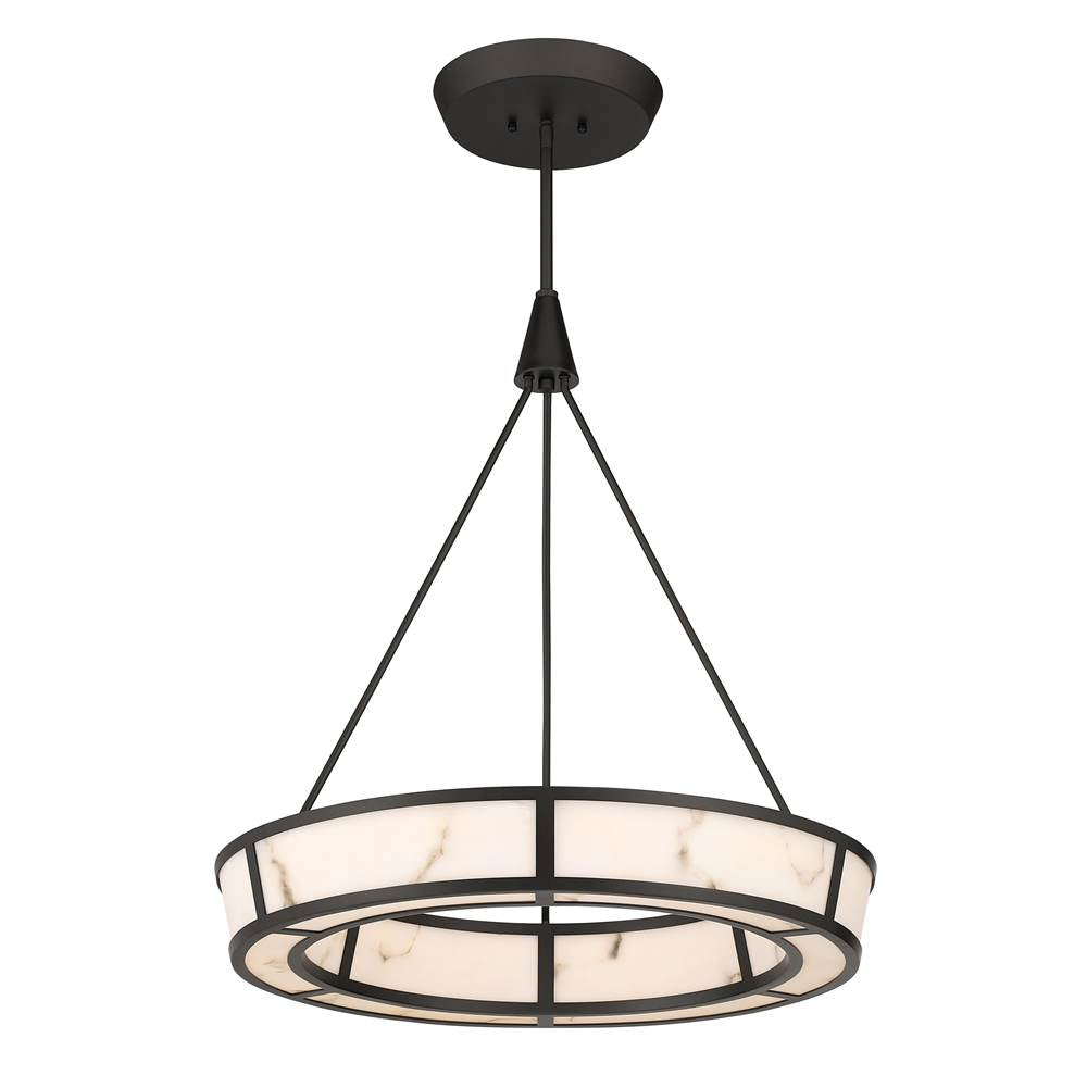 Minka-Lavery 3475-860-L Dark Bronze With Faux Alabaster Velaris 24'' Led Pendant Image 9