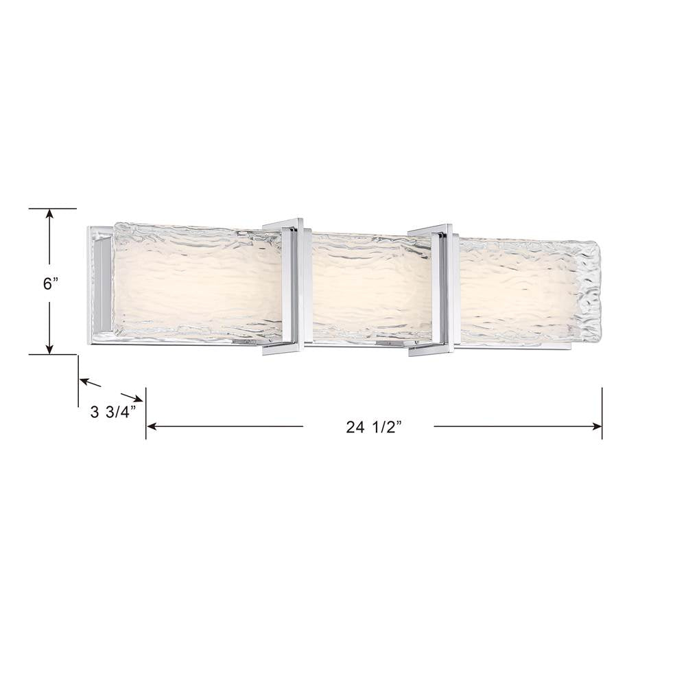 Minka-Lavery 5663-77-L Chrome Lumina 24.5'' Wide Led Bath Bar Image 3
