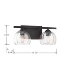 Minka-Lavery 2722-860 Dark Bronze Glint 15.5'' Wide 2-light Vanity Image 3