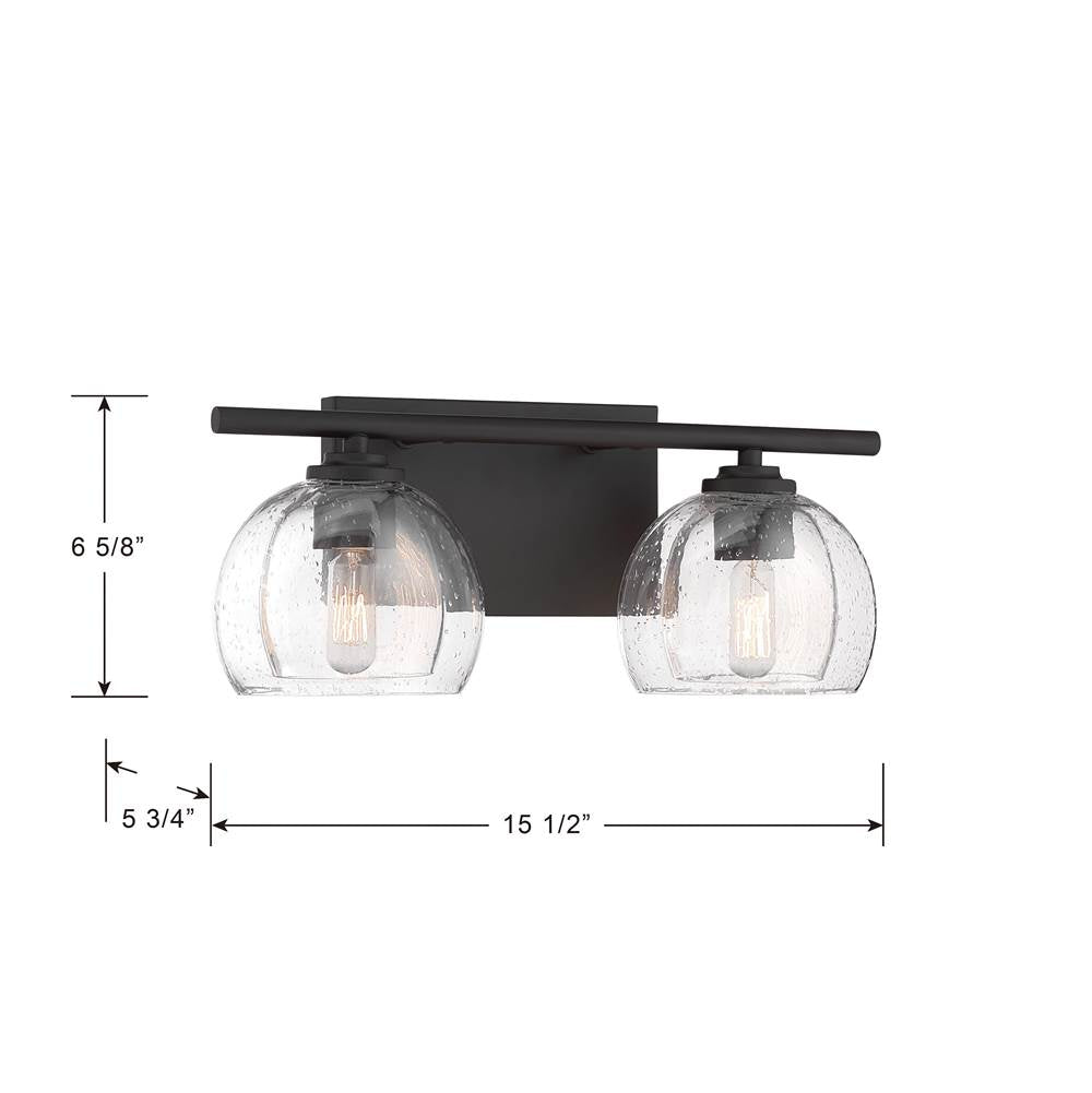 Minka-Lavery 2722-860 Dark Bronze Glint 15.5'' Wide 2-light Vanity Image 3