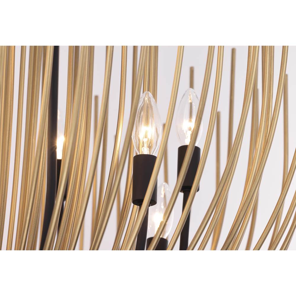 Minka-Lavery 16209-876 Legacy Brass With Dark Matte Black Florenza 32'' 12-light Chandelier Image 7