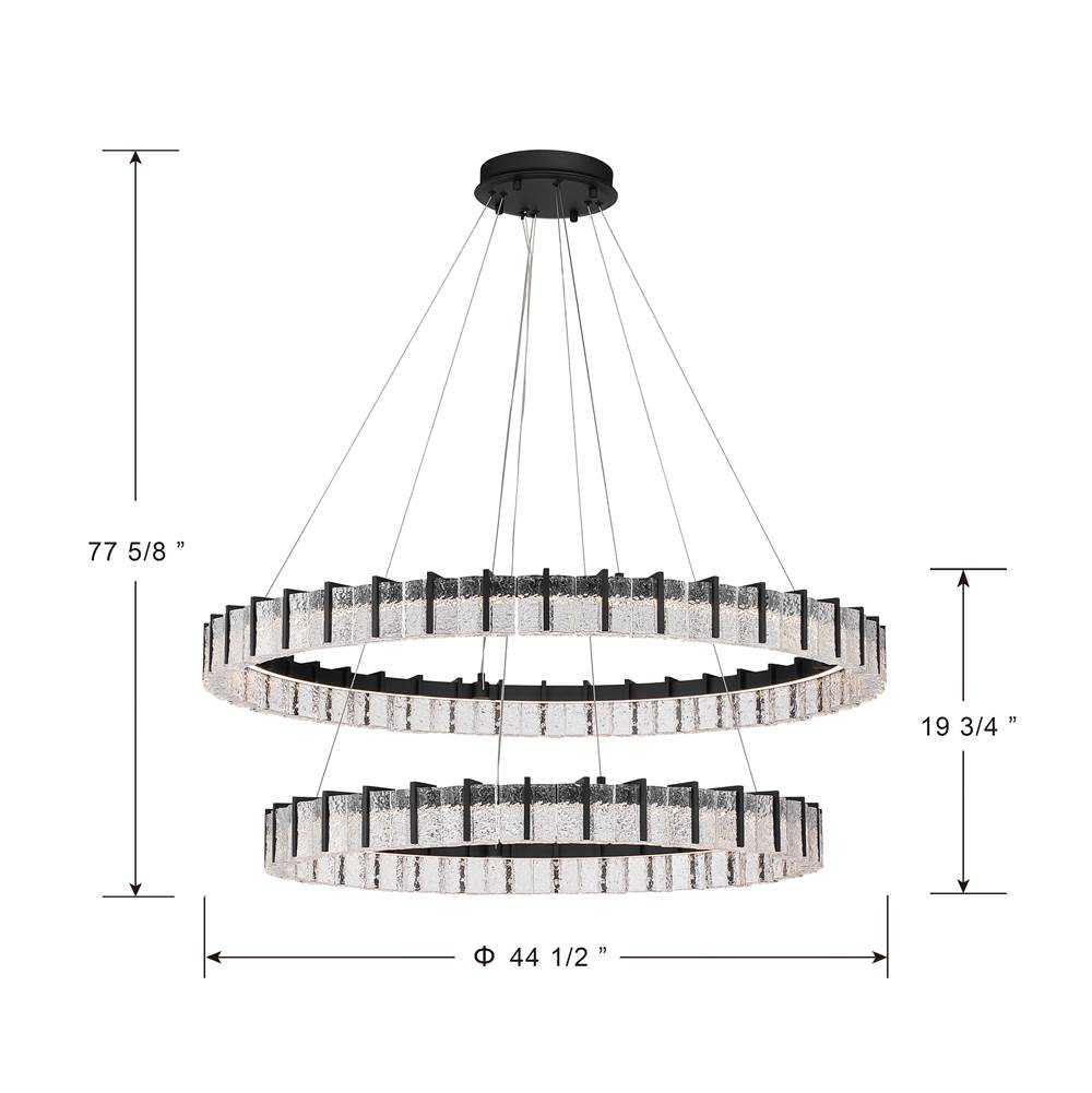 Minka-Lavery 2419-899-L Dark Matte Black Sevryn 44.5'' Led Chandelier Image 2