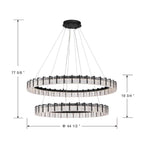 Minka-Lavery 2419-899-L Dark Matte Black Sevryn 44.5'' Led Chandelier Image 2