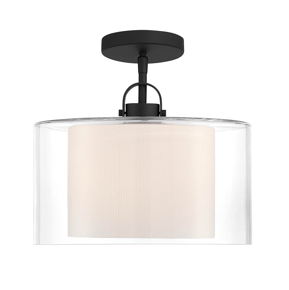 Minka-Lavery 2066-899 Dark Matte Black Seville 12.75'' 1-light Convertible Pendant/semi-flush Mount Image 7