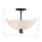Minka-Lavery 10255-899 Dark Matte Black Elowen 15'' 3-light Semi-flush Mount Image 3